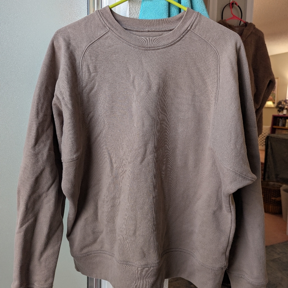 Girlfriend Collective Everyone Sweatshirt Size 4 Falcon Color Taupe